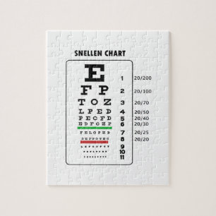 Snellen Chart (Oogonderzoekgrafiek) Legpuzzel
