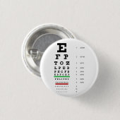 Snellen Eye Chart Button (Voorkant /achterkant)