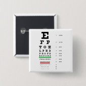 Snellen Eye Chart Button (Voorkant /achterkant)