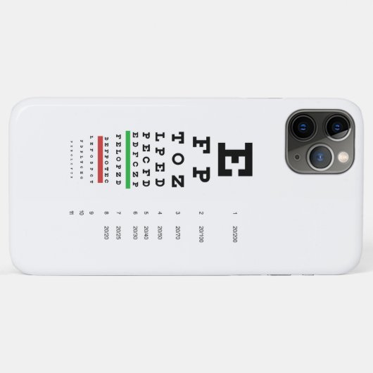 Snellen Eye Chart Case-Mate iPhone Case (Achterkant (horizontaal))