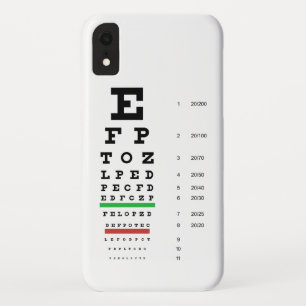 Snellen Eye Chart iPhone XR Hoesje