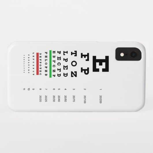 Snellen Eye Chart Case-Mate iPhone Case (Achterkant (horizontaal))