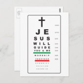 Snellen Eye Chart Jesus - briefkaart (Voorkant / Achterkant)