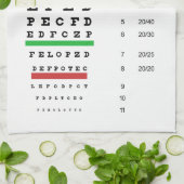 Snellen Eye Chart Theedoek (Gevouwen)