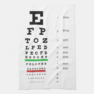 Snellen Eye Chart Theedoek