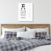 Snellen Grafiek Oogheelkunde Canvas Afdruk (Insitu (Slaapkamer))