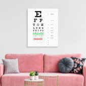 Snellen Grafiek Oogheelkunde Canvas Afdruk (Insitu (Woonkamer))