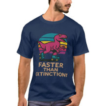 Sneller dan uitsterven - Rolschaatsen Dino T-shirt