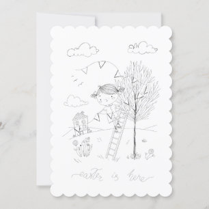 Sneller is hier inkttekening feestdagenkaart