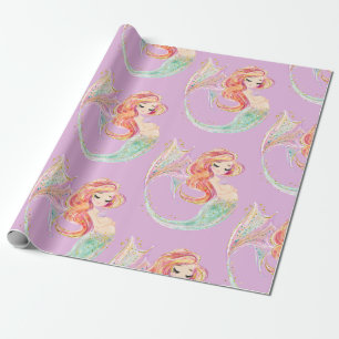 SNELLER MERMAID BABY SHOWER Wrapppapier Cadeaupapier