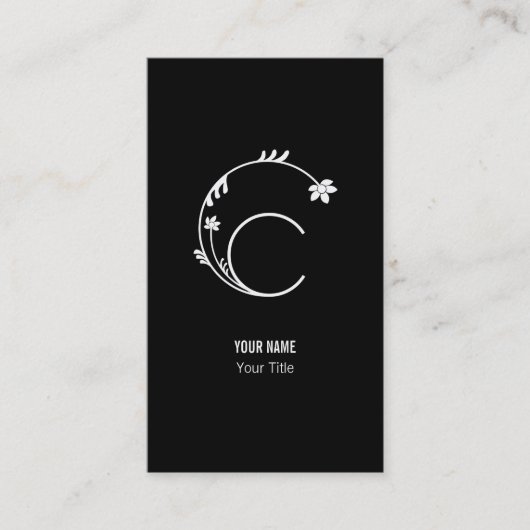 SNELLER MONOGRAM LETTER C VISITEKAARTJE (Voorkant)