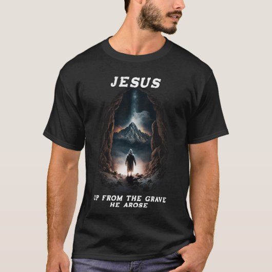 Sneller van het graf... hij is ontstaan. Jezus T-s T-shirt (Voorkant)