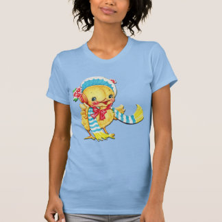 Snellere beelden op lichtblauw T-Shirt