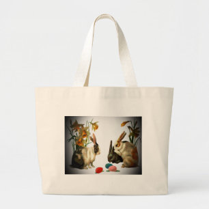 Snellere  Bunnies die Snoep-eieren bekijken, ZSSG Grote Tote Bag