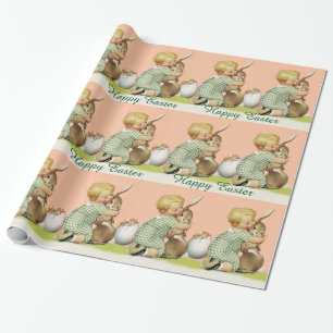 SNELLERE BUNNY baby HUGGGGING, Roze Cadeaupapier