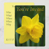 Snellere Daffodil-uitnodigingen Pasen-Kaarten aanp Kaart (Voorkant / Achterkant)
