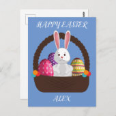 Snellere konijnen, op maat gesneden mand briefkaar briefkaart (Voorkant / Achterkant)