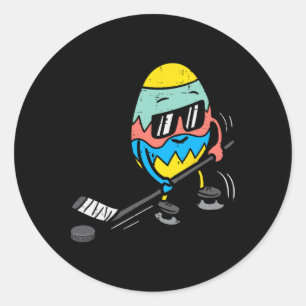 Snellere Mannen voor het afspelen van IJshockey Ronde Sticker