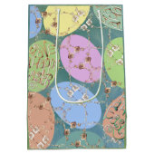 Snellere Rozen eieren op blauw groenverdampingspap Medium Cadeauzakje (Achterkant)