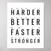 Snellere, snellere | Motivatie prijsopgave Poster (Voorkant)
