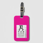 Snelling Eye Chart Bagagelabel (Voorkant (verticaal))