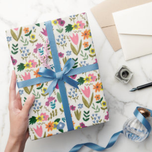 Snellroze en groen schattig papier voor bloemperse