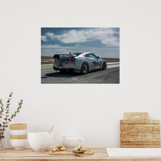 Snelste Nissan GT-R in de wereld 1700whp Poster (Keuken)