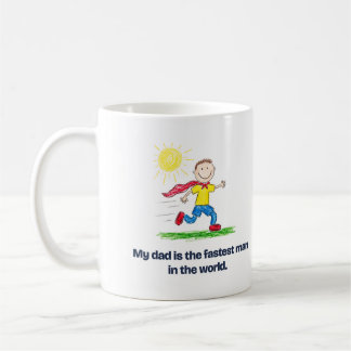 Snelste papa ter wereld Grappige gepersonaliseerde Koffiemok