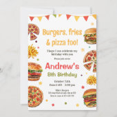 Snelvoedsel Verjaardagsfeest Uitnodiging, Hamburge Kaart (Voorkant)