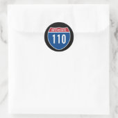 Snelweg 110 ronde sticker (Tas)