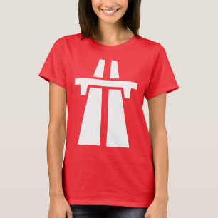Snelweg, Autosnelweg, Autobahn - Wit T-shirt