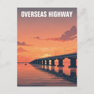 Snelweg naar Key West Florida Reizen Briefkaart