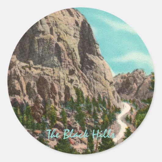 Snelweg naar Mt. Rushmore Stickers (Voorkant)