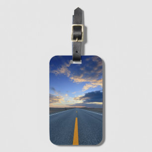 Snelweg op zondag bagagelabel