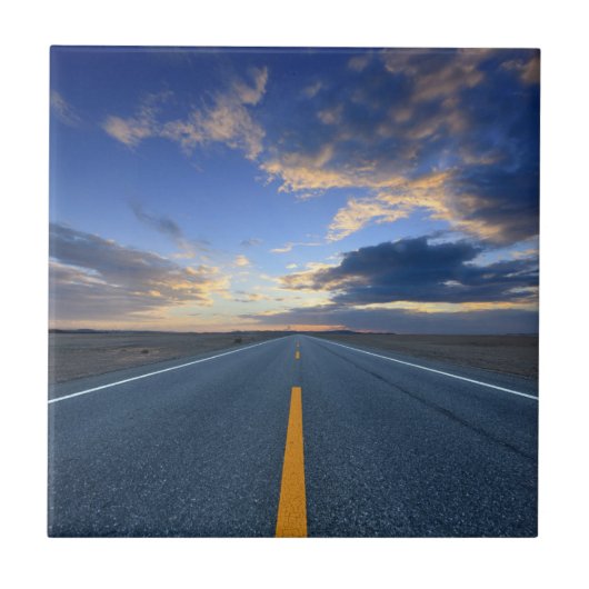 Snelweg op zondag tegeltje (Voorkant)