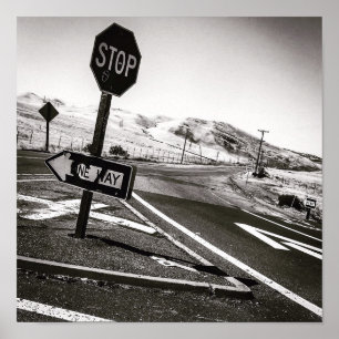 Snelweg verlaten poster