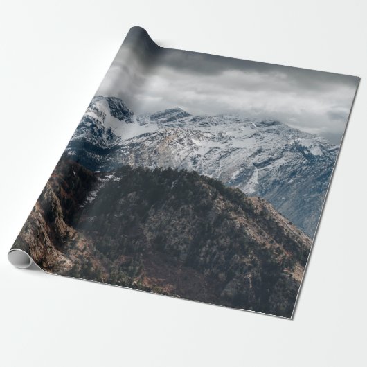 SNEMOUNTAIN RANGE WALLPAPIER CADEAUPAPIER (Uitgerold)