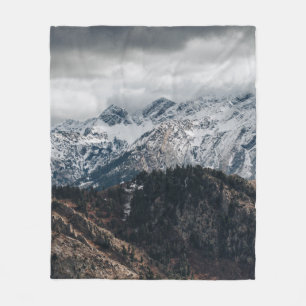 SNEMOUNTAIN RANGE WALLPAPIER FLEECE DEKEN