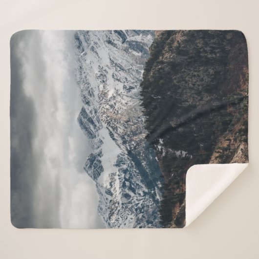 SNEMOUNTAIN RANGE WALLPAPIER SHERPA DEKEN (Voorkant (horizontaal))