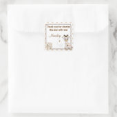 Snickerdoodle Giraffe stickers carré (Sac)