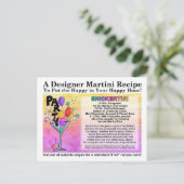 Snickertini Snoep Martini Recept Kaart Briefkaart (Staand voorkant)
