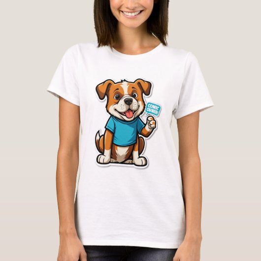 Sniff arrive - Drôle Dog Cartoon T-Shirt (Devant)