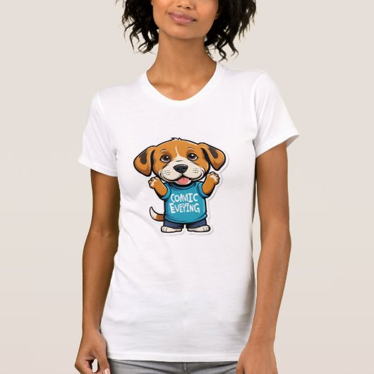 Sniff arrive - Drôle Dog Cartoon T-Shirt (Devant)
