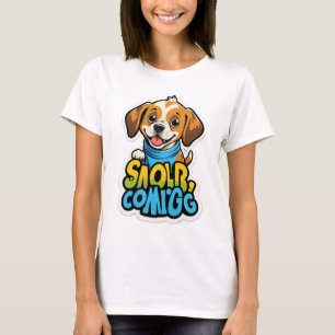 Sniff arrive - Drôle Dog Cartoon T-Shirt