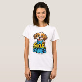 Sniff arrive - Drôle Dog Cartoon T-Shirt (Devant entier)