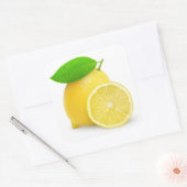 Snij citroen vierkante sticker (Envelop)