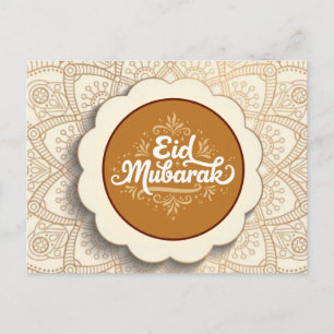 Snij Eid Mubarak Feestdagenkaart