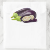 Snijaubergines Ovale Sticker (Tas)