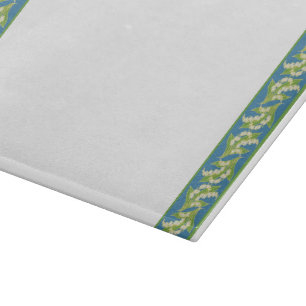 snijbord: Lilies van de vallei, blauw Snijplank