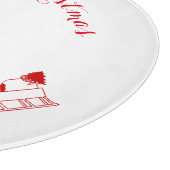 Snijbord - Sinterman en zijn slee Snijplank (Hoek)